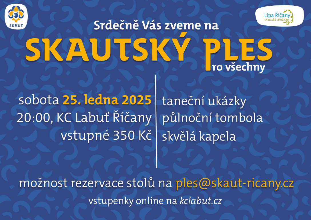 Pozvánka Skautský ples 2025